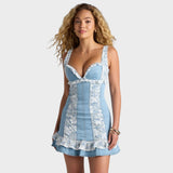 Josselin | Minivestido De Encaje Vaqueros