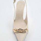 Valéria | Tacones Metálicos con Cadena