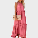 Landry | Vestido Sin Mangas Con Ribete De Volantes