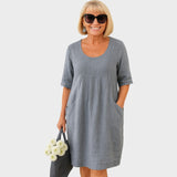 Marley| Vestido de Lino Con Bolsillos