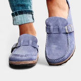 Elora | Zuecos Clásicos de Gamuza