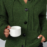 Amélia | Cardigan de Punto Suave con Capucha