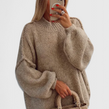 Carly | Suéter de Punto Oversized con Mangas Globo