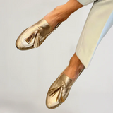 Cloe | Mocasines Dorados