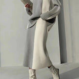 Pilar | Conjunto Falda y Suéter de Punto