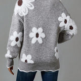 Paula | Jersey de Punto Floral Con Escote en V