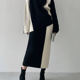 Pilar | Conjunto Falda y Suéter de Punto