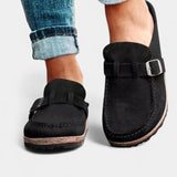 Elora | Zuecos Clásicos de Gamuza