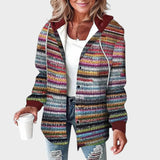 Rosa |  Chaqueta Estilo Camisa Con Capucha