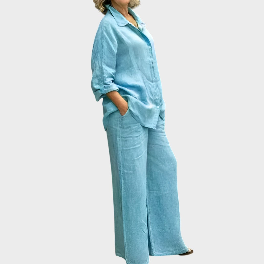 Lara | Conjunto De Camisa Y Pantalón