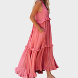 Landry | Vestido Sin Mangas Con Ribete De Volantes