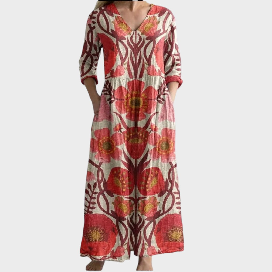 Benedicta | Vestido Largo Floral Vintage